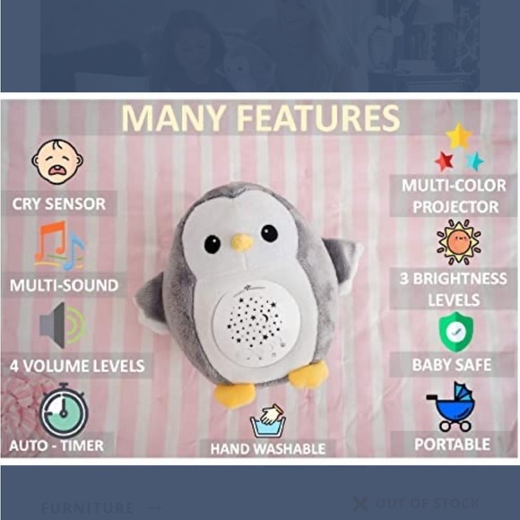 Mommy Paradise Soothing Sleep Baby Owl with Cry Sensor, White Noise, Lights - Picture 16 of 17